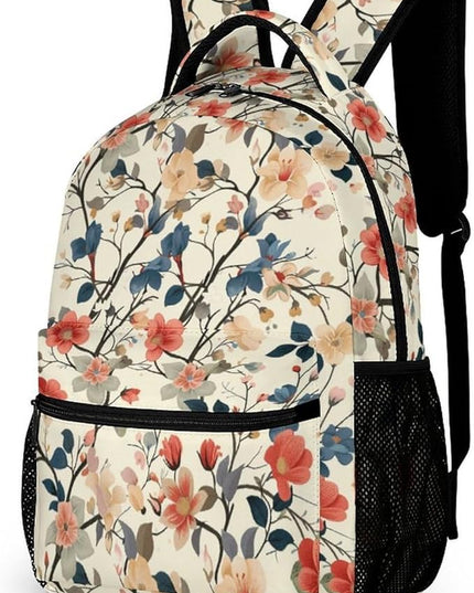Fashion Warm Flower Backpack Lightweight Large Capacity Laptop Daybag for Travel Work