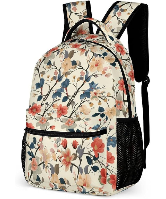 Fashion Warm Flower Backpack Lightweight Large Capacity Laptop Daybag for Travel Work