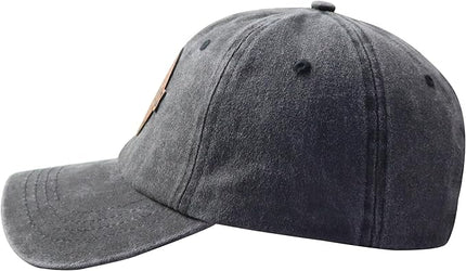 That's What I Do I Play Guitar and I Know Things Hats for Men Women, Adjustable Guitar Decor Leather Patch Baseball Cap