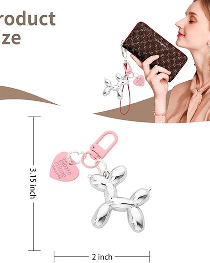 Balloon Dog Keychain Cute Bag Charm Handbag Purse Key Accessories