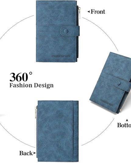 RFID Blocking Leather Passport Wallet Cover Case with Pen and Card Slots Travel Wallet for Women/Men Travel Must Haves Accessories