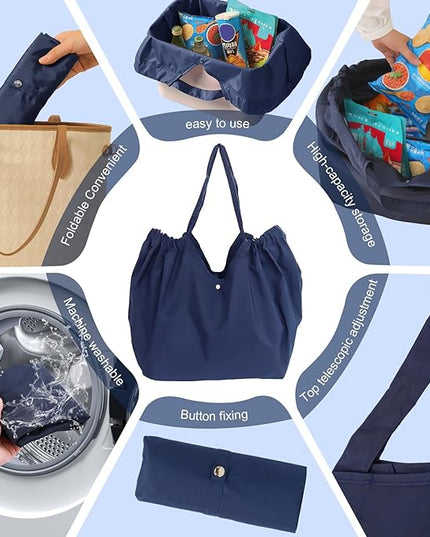 Reusable Grocery Bags,Reusable Shopping Bags,Folding Bags Totes,Stretchable and shrinkable shopping bag for Groceries