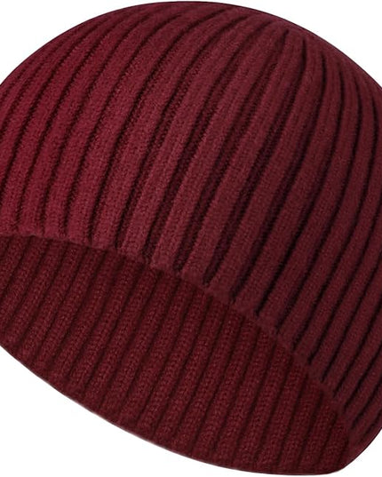 Heniho Winter Wool Beanies for Men Women, Warm Plain Toboggan Hats Ski Running Knit Skull Cap