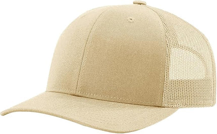 TZ Promise Men Women Plain Cotton Trucker Cap with Breathable Mesh Back, Snapback Baseball Hats