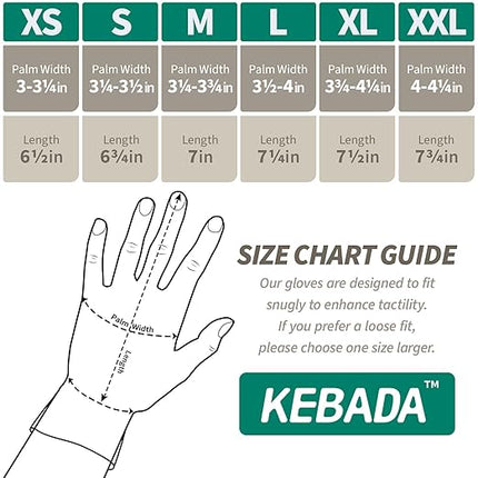 Kebada W1 Work Gloves for Men and Women, Touchscreen PU Coated Gloves with Grip, 50 Pairs Bulk Pack, Ideal for Warehouse Package Handling, Construction, Gardening, Gray Medium