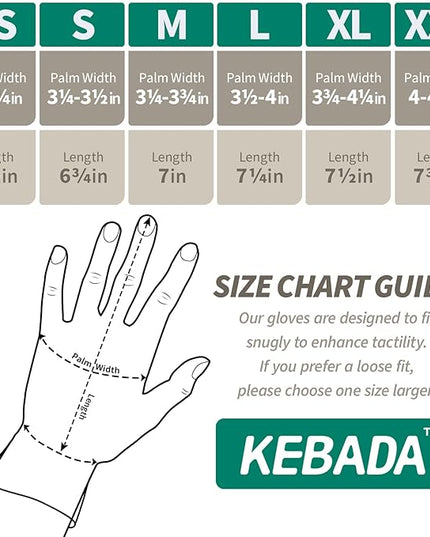 Kebada W1 Safety Work Gloves, PU Coated Touch Screen Work Gloves with Grip, Bulk Pack Working Gloves for Warehouse, Construction, Gardening and Mechanic Use, Black, 50 Pairs, Small