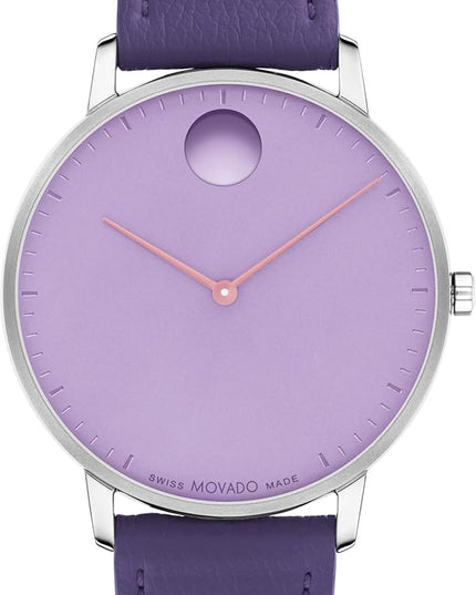 Movado Face Men's Luxury Quartz Watch - Swiss Movement - Water Resistance 30 Meters (3ATM) - Elegant Timepiece - Gift for Him - 41mm