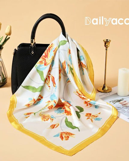 Dailyacc Hair Bandanas Scarf For Women Lightweight Fashion Neck Silk Satin Head Scarves For Sleeping Handbags Scarf
