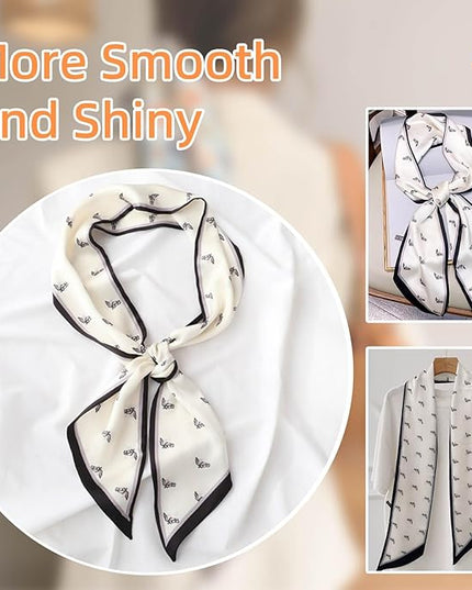 Dailyacc Hair Scarf for Women Fashion Silky Satin Headscarf Wrap Breathable Lightweight Neck Scarves For Handbag