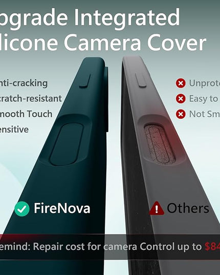 FireNova Magnetic for iPhone 17 Case, Compatible with MagSafe, [Integrated Silicone Camera Control Button] [Camera Protection] Anti-Scratch Microfiber Lining Phone Case, 6.3", Teal
