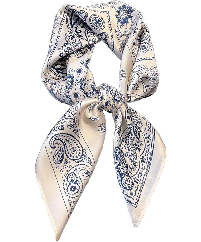 Head Bandanas Scarf for Women Silk Satin Hair Scarf Lightweight Vintage Fashion Square Neck Scarves Gift