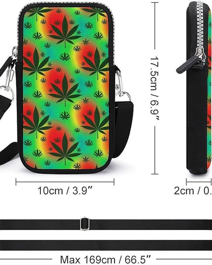 Unisex Small Crossbody Bags, Women Men Portable Adjustable Crossbody Phone Wallet Pouch