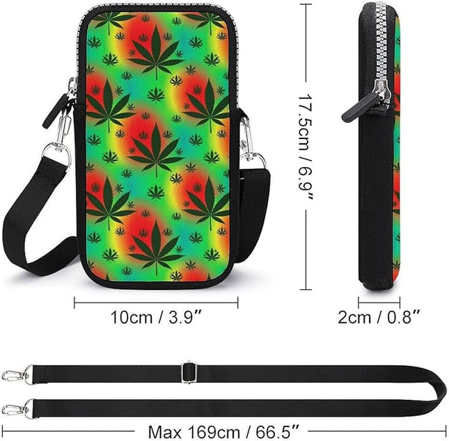 Unisex Small Crossbody Bags, Women Men Portable Adjustable Crossbody Phone Wallet Pouch