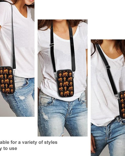 Unisex Small Crossbody Bags, Women Men Portable Adjustable Crossbody Phone Wallet Pouch