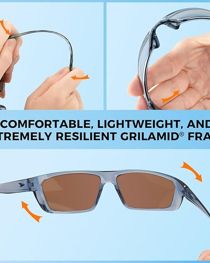 KastKing Huzzah Polarized Sport Sunglasses for Men and Women, Ideal for Driving Fishing Cycling and Running,UV Protection