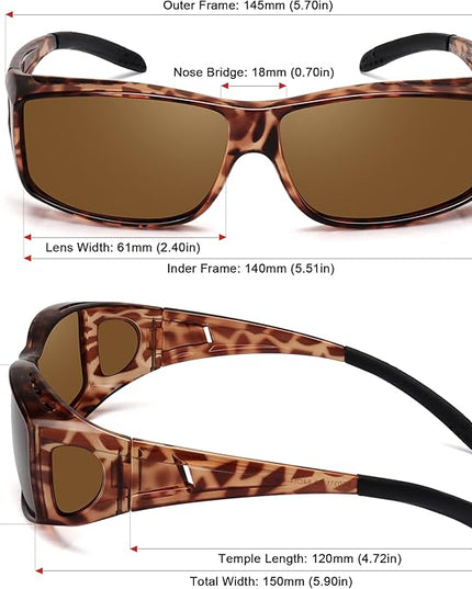 MEETSUN Fit Over Glasses Sunglasses for Men Women,Wrap Around Sunglasses Polarized UV400 Protection