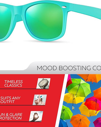Retro Rewind Polarized Sunglasses for Men and Women - UV Protection Classic Sun Glasses