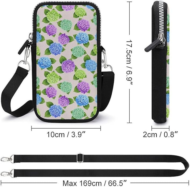 Unisex Small Crossbody Bags, Women Men Portable Adjustable Crossbody Phone Wallet Pouch