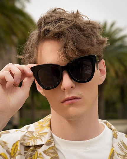 Dollger Retro Cat Eye Sunglasses Women Men Vintage Square Tortoise Shell Fashion Cateye Sunglasses
