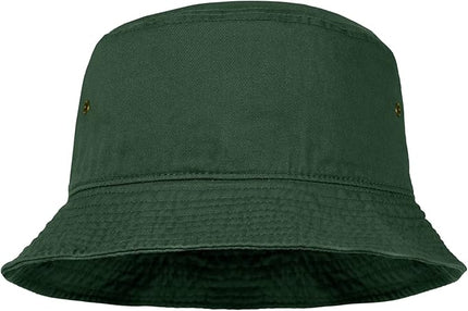 Falari Men Women Unisex Cotton Bucket Hat 100% Cotton Packable for Travel Fishing Hunting Summer Camp