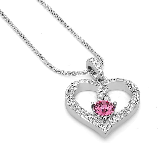 TRYNDI Birthstone Necklace for Women - Infinity 12 Months Birthstone Necklace, Christmas Gifts for Wife, Daughter, Girlfriend, Mom - Mother’s Day, Valentine’s, Anniversary, Birthday Gift for Her
