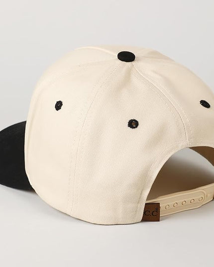MIRMARU Two-Tone Vintage Canvas Trucker Hats for Men & Women, Adjustable Size Baseball Caps with Trendy Embroidered Design