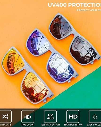 KALIYADI Polarized Sunglasses for Men, Lightweight Sun Glasses with UV Protection for Driving Fishing Golf