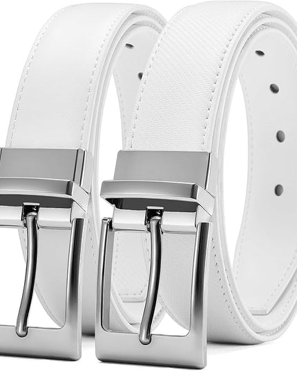 CHAOREN Reversible Belt Men 1 Piece - 1.25" Leather Dress Belt - Trim to Fit for Elegant Style