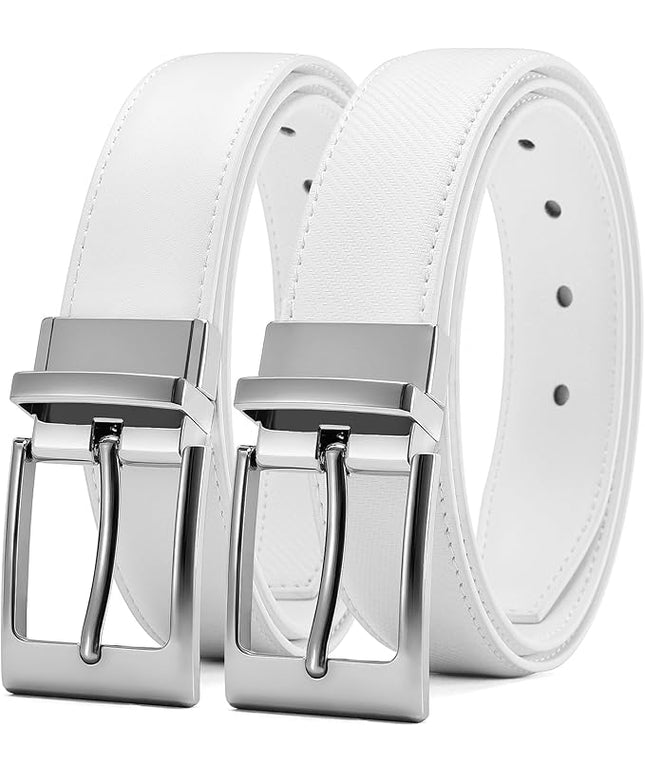 CHAOREN Reversible Belt Men 1 Piece - 1.25" Leather Dress Belt - Trim to Fit for Elegant Style