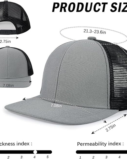 NTLWKR Trucker Hat Mesh Baseball Cap,Adjustable Snapback Outdoor Sports Caps for Men and Women,Breathable Dad Hats