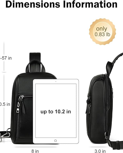 FADEON Sling Bag for Women Crossbody Purse Sling Bags, Designer Sling Purses Medium Travel Multi-Pocket Sling Backpack