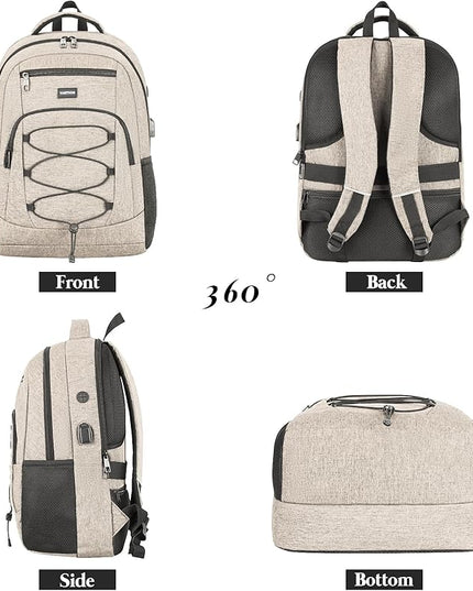YAMTION School Backpack for Women and Teen Girls,College Bookbag Laptop Back Pack School Bag with USB Port for High School College Students Work