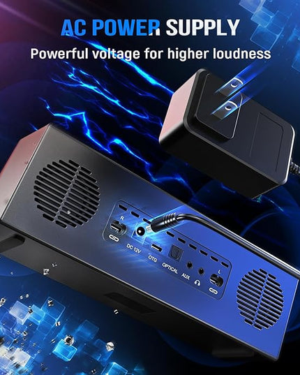 FIFINE Computer Speakers System with Subwoofer, Gaming Speaker for PC with RGB, Volume Control, Monitoring, 3.5mm Aux Input, AC Powered Speakers for Desktop Mobile TV-AmpliGame A22