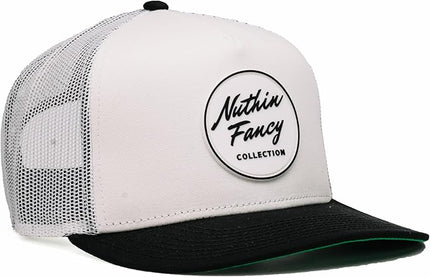 Nuthin Fancy CO Pioneer Snapback Hat, Mens and Womens Adjustable Trucker Cap with Contrast Under Bill