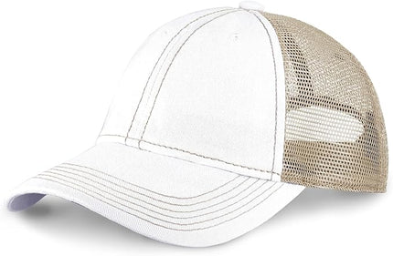 CHOK.LIDS Everyday Premium Washed Trucker Hat Unstructured Distressed Pigment Dyed Cap Adjustable Outdoor Headwear
