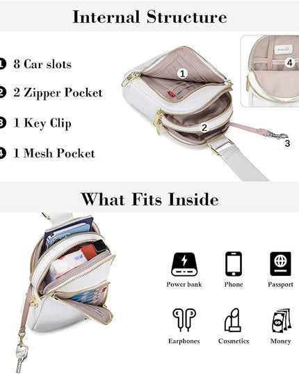 INICAT RFID Blocking Sling Bag Anti Theft Crossbody Bags Women Valentine's Day Gifts Travel Purses Vegan Leather