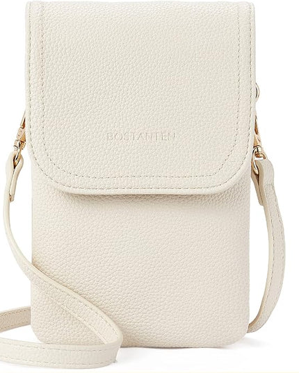 BOSTANTEN Vegan Leather Small Crossbody Bags for Women Designer Cell Phone Bag Wallet Purses Adjustable Strap