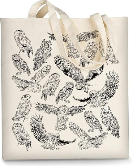 AUSVKAI Canvas Tote Bag Aesthetic for Women, Cute Reusable Cloth Cotton Bags for Shopping Beach Grocery