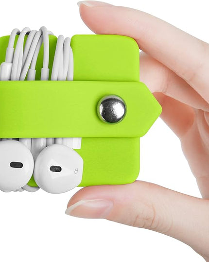 Cord Organizer Earbuds Holder Earphone Wrap Earphones Organizer Headset Headphone Earphone Wrap Winder Cord Manager Cable Winder Green