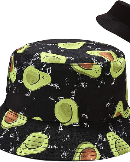 Malaxlx Unisex Bucket Hat Beach Sun Hat Aesthetic Fishing Hat for Men Women Teens, Reversible Double-Side-Wear