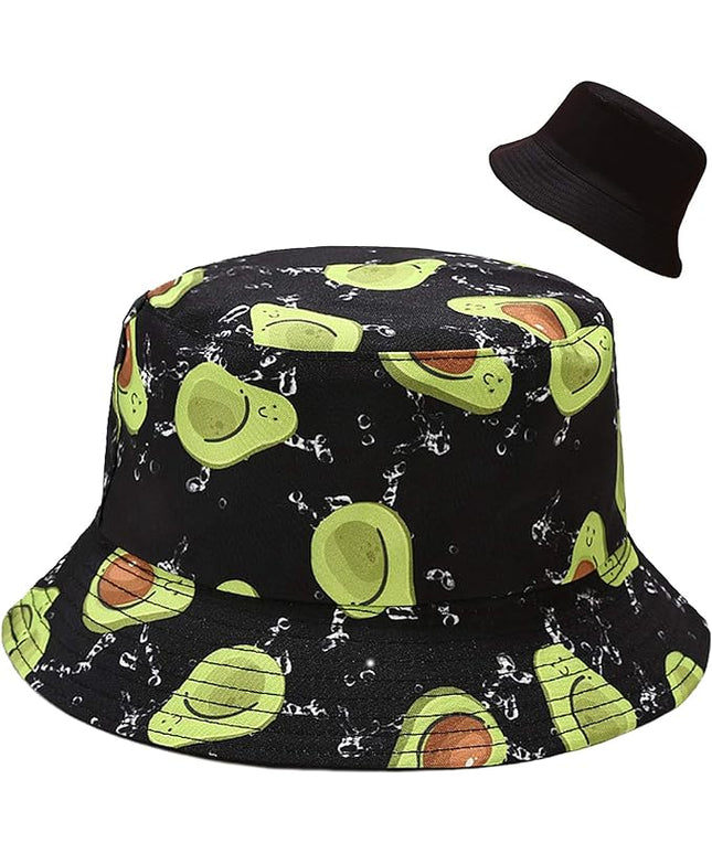 Malaxlx Unisex Bucket Hat Beach Sun Hat Aesthetic Fishing Hat for Men Women Teens, Reversible Double-Side-Wear