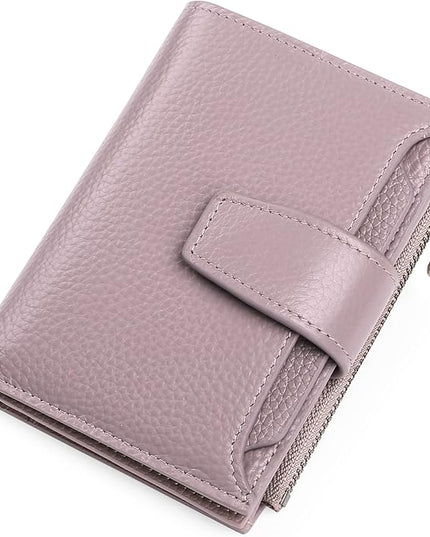 FALAN MULE Small Wallet for Women Leather Bifold Compact RFID Blocking Small Womens Wallet Purse