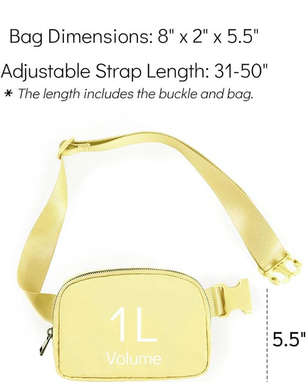YOSHUYUKI Fanny Pack Cross Body Small Crossbody Bags for Women Men Trendy Nylon Waterproof Mini Purse Travel Running Belt Bag Lulu Dupes Bum Hip Chest Waist Pack Side Bag Must Have Fuchsia