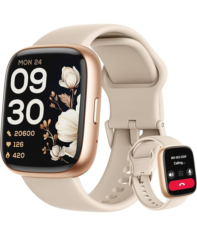 Smart Watch, Alexa Built-in, Answer/Make Calls 44mm Smartwatch Women Men, 1.83" Sports Watch IP68 Waterproof, Heart Rate SpO2 Sleep Stress Monitor, Step Counter Watch for Android & iOS Phone
