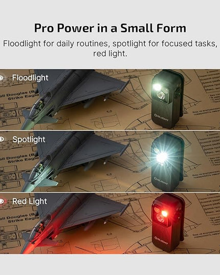 OLIGHT Oclip Pro EDC Flashlight Clip-on Light, Rechargeable 500 Lumens with Three Lighting Solutions Type-C Charging, Magnetic Flash Lights for Outdoor or Indoor Use(Phantom Squadron)