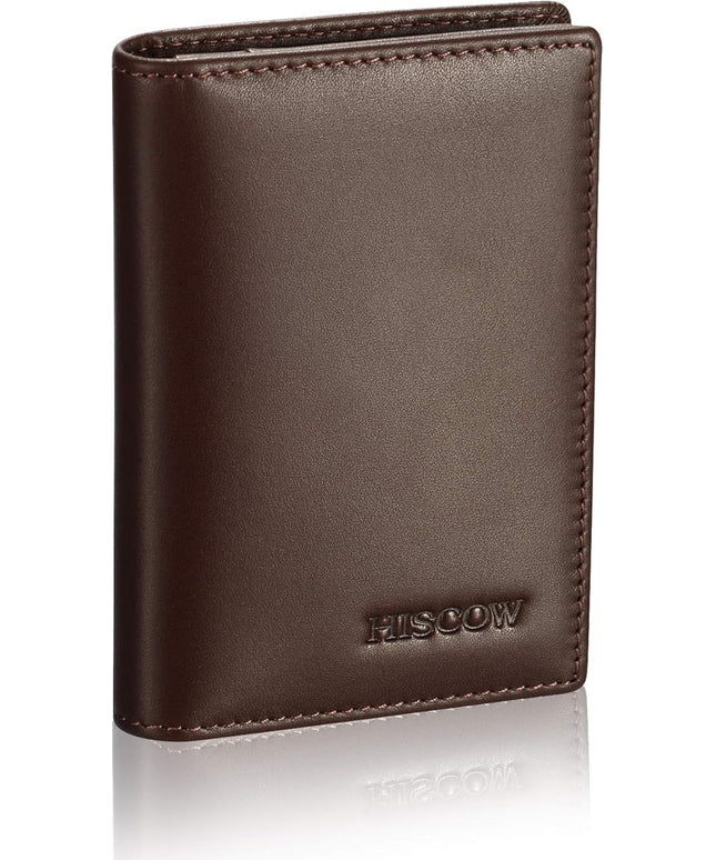 Leather Business Card Case Holder for Men & Women, Italian Calfskin
