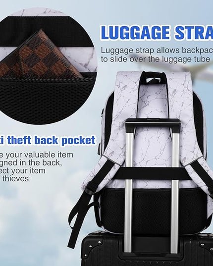 Paude Backpack for Men,College Backpack High School Bookbag for Teen Boys Laptop Bookbag with USB Port