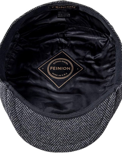FEINION Men's Wool Tweed Newsboy Ivy Cap Gatsby Golf Flat Hat