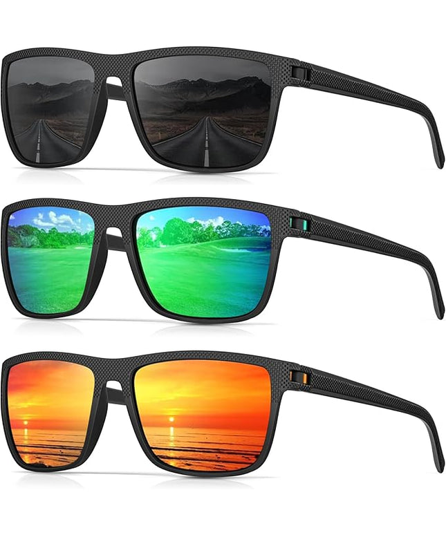 Sunglasses-Men Polarized Mens Sunglasses: Classic Women Sun Glasses UV Protection for Fishing Driving Golf