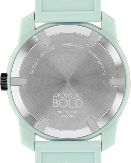 Movado Bold TR90 Ultra Modern Watch for Men and Women - Swiss Quartz 3H Movement, Leather Strap - Water Resistant 3ATM/30 Meters - Sporty Style Wristwatch for Everyone - 42mm